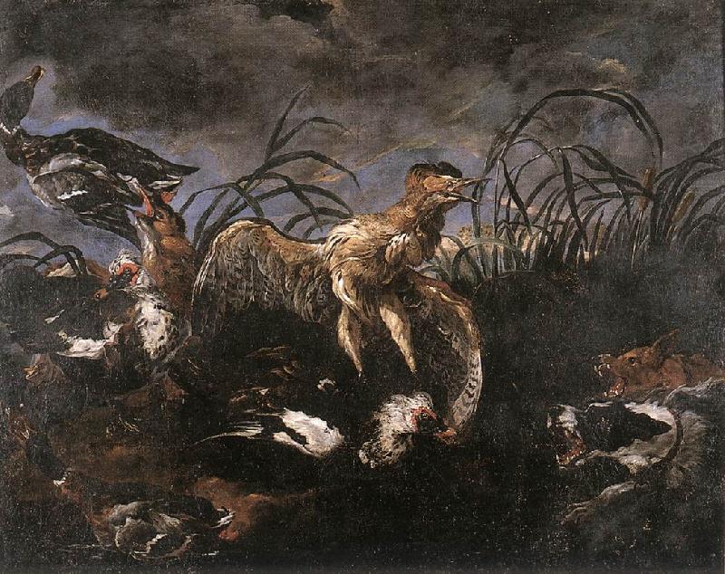 FYT, Jan Bittern and Ducks Startled by Dogs ssg china oil painting image